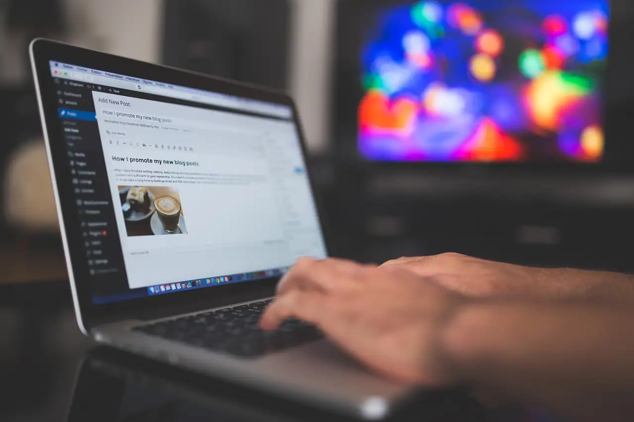WordPress developer working on a website