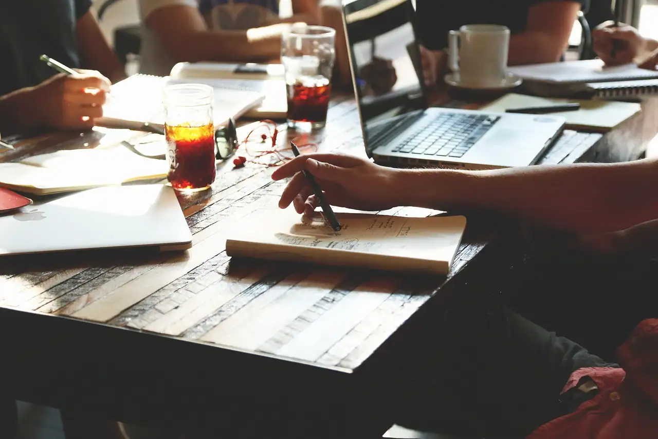 Notebooks used to plan website pricing