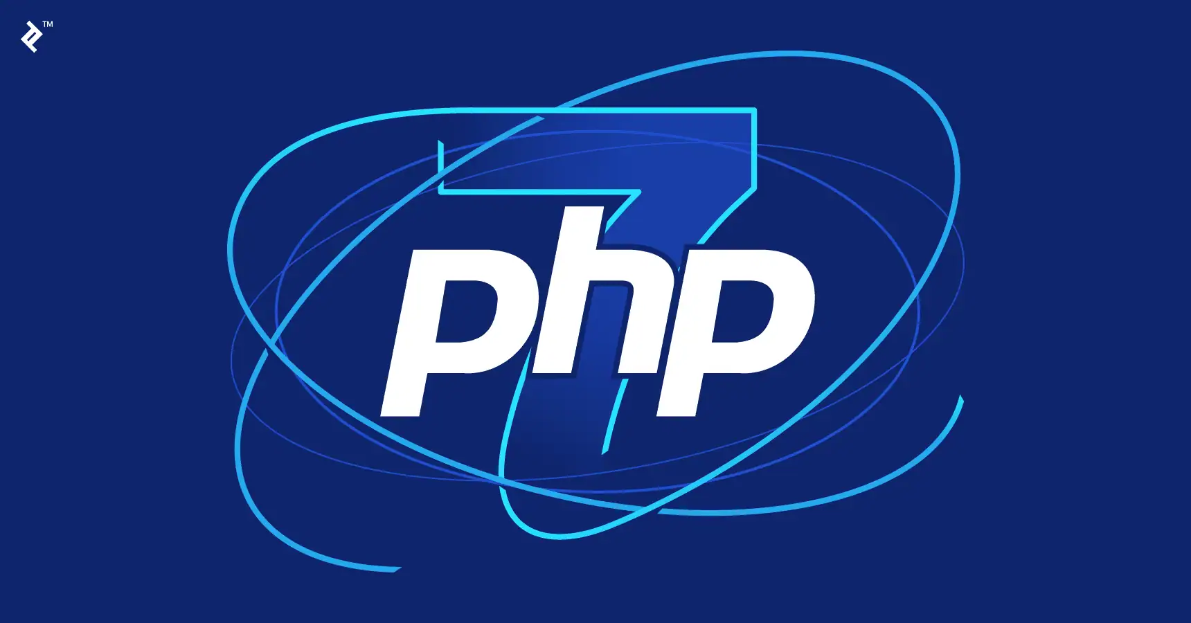 PHP logo on a dark blue background
