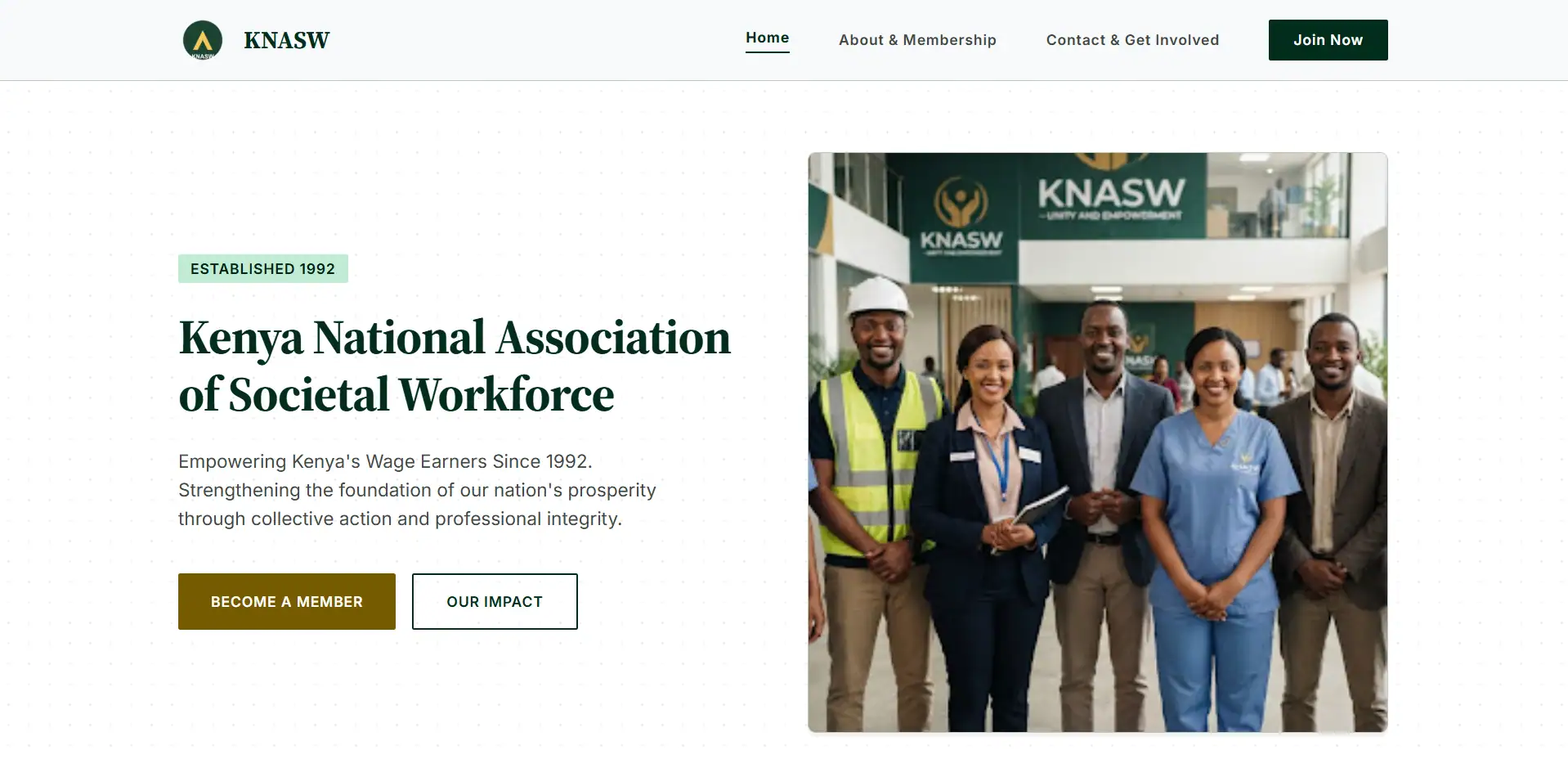 KNASW workforce Association Website